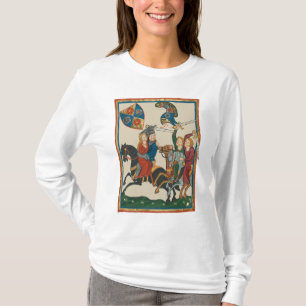 Camiseta Damsel en peligro, arte medieval del siglo XIV