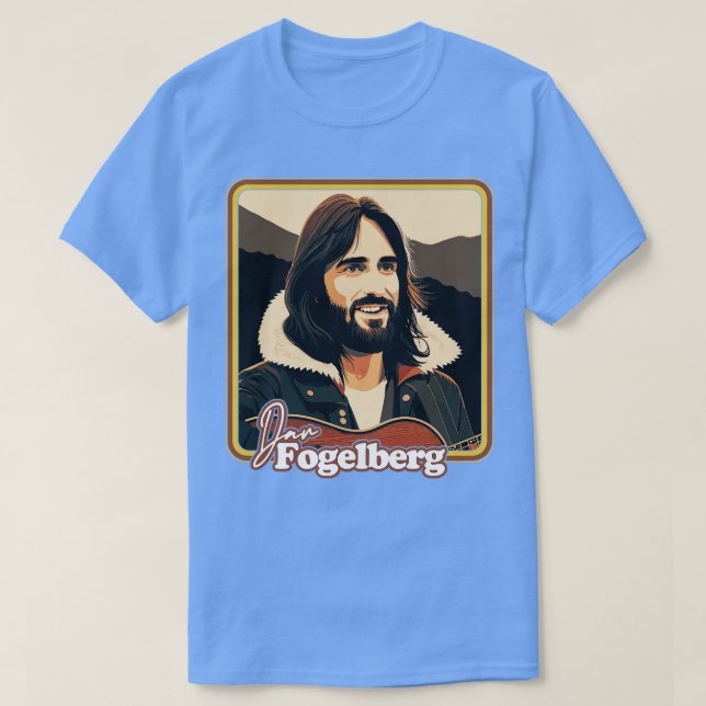 Camiseta Dan Fogelberg Estilo Retro Ilustracion (Diseño del anverso)