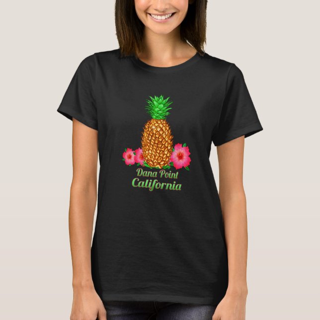 Camiseta Dana Point California Ca Pineapple Floral (Anverso)