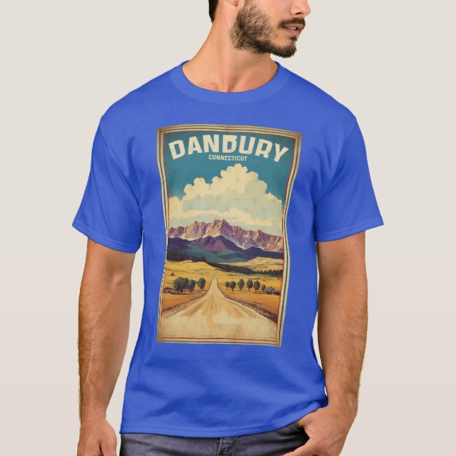 Camiseta Danbury Connecticut USA Vintage Travel Tourism Ove (Anverso)
