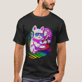 Camiseta Dance Electrónico Music Cat Dj