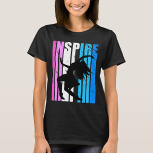 Camiseta Dance Inspire Color azul rosado Motiva Inspiradora