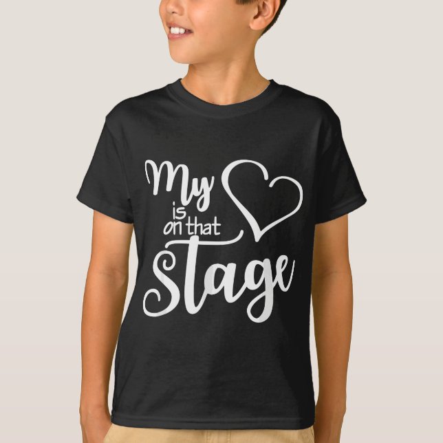 Camiseta Dance Mom Tee My Heart Se Encuentra En Ese Escenar (Anverso)