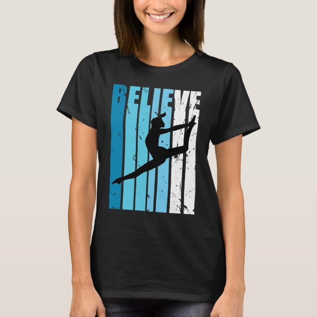 Camiseta Dance Retro Believe Turquoise Dancer Dancing Fan W (Anverso)