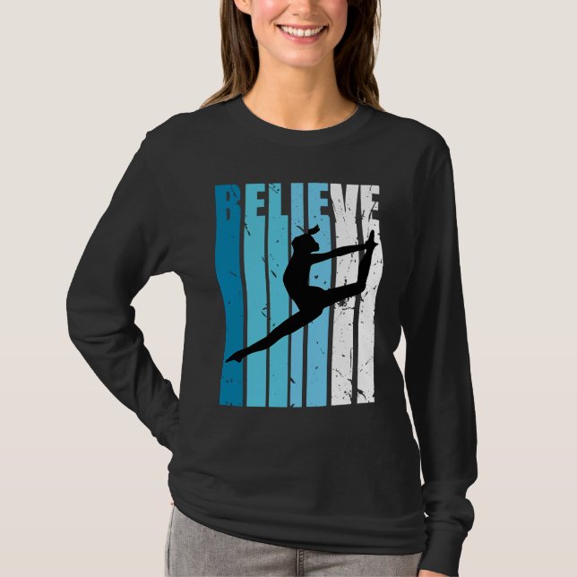 Camiseta Dance Retro Believe Turquoise Dancer Dancing Fan W (Anverso)
