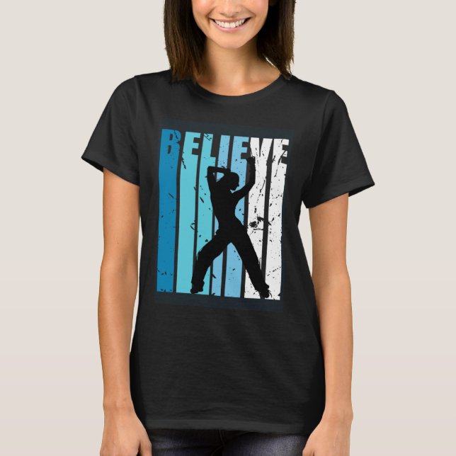 Camiseta Dance Retro Believe Turquoise Girl Dancer Fan Woma (Anverso)
