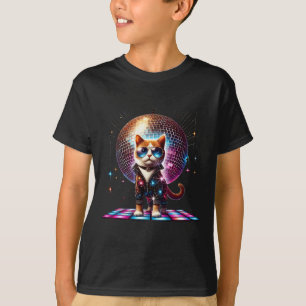 Camiseta Dancing Cat Disco Ball Kitten Kitty Lover Funny Pa