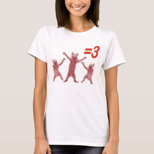 Camiseta dancing cats equals 3 (Anverso)