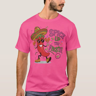 Camiseta Dancing Chili Pepper Sombrero Maracas Cinco De May