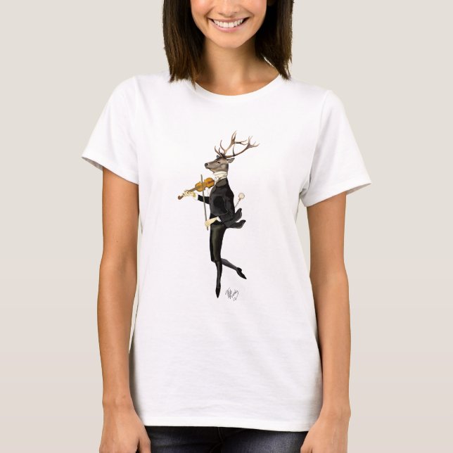 Camiseta Dancing Deer with Violin (Anverso)