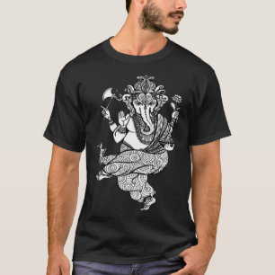 Camiseta Dancing Ganesha Ganesh Chaturthi Indian Mandala Gr
