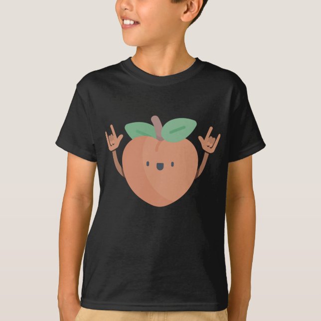 Camiseta Dancing Peach Funny Summer Fruit Lover Dance Vegan (Anverso)