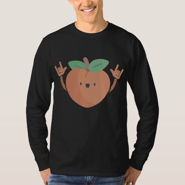Camiseta Dancing Peach Funny Summer Fruit Lover Dance Vegan (Anverso)