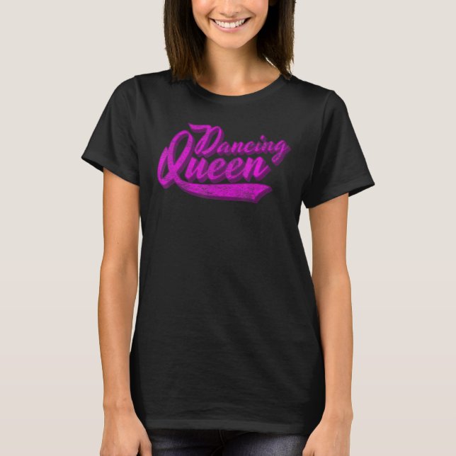 Camiseta Dancing Queen 70 Disco Retro Script (Anverso)