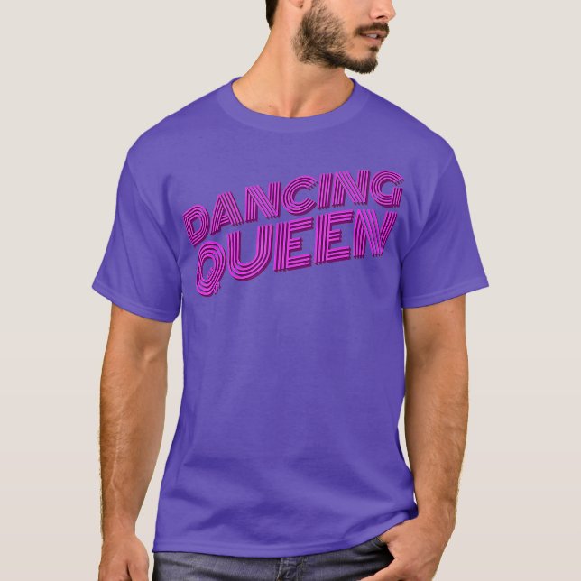 Camiseta Dancing Queen 70 Disco Retro Script (Anverso)