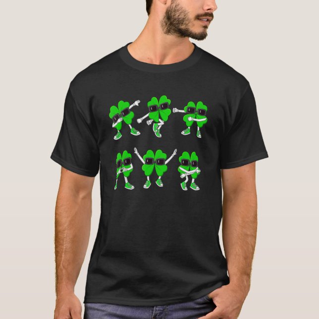 Camiseta Dancing Shamrock Dance Challenge St Patricks Day B (Anverso)