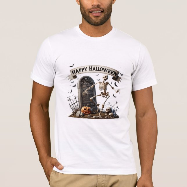 Camiseta Dancing Skeleton Halloween Design (Anverso)