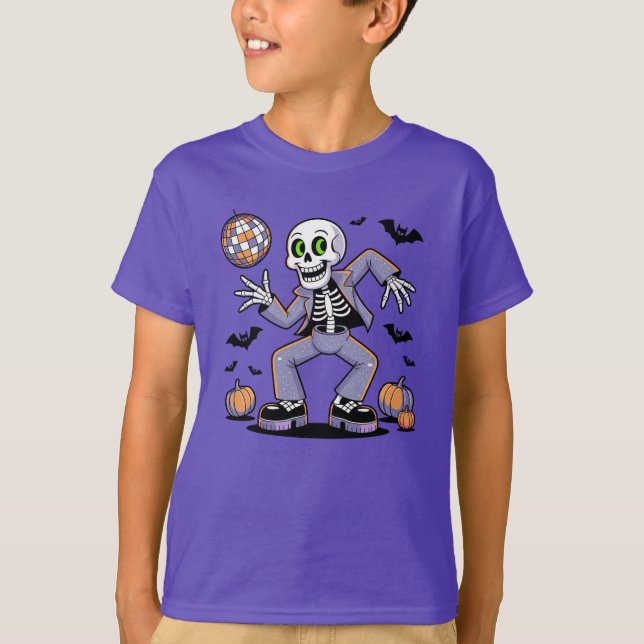 Camiseta Dancing Skeleton Halloween Party Sweatshirt (Anverso)