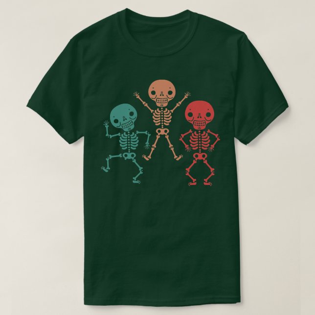 Camiseta Dancing Skeletons Retro Dancer Funny  (Diseño del anverso)