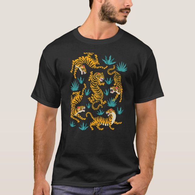 Camiseta Dancing Tiger Cartoon Graphic (Anverso)