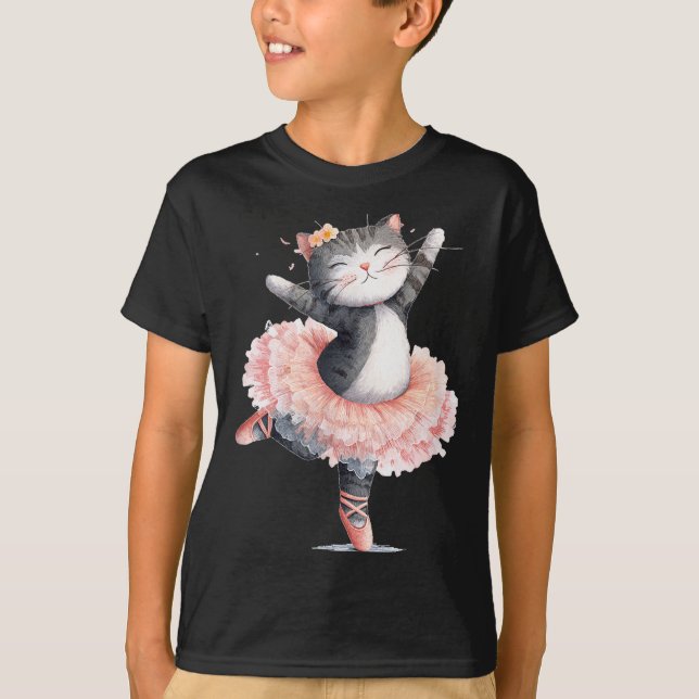 Camiseta Dancing Tutu Cat Costume For Cats Lovers  (Anverso)