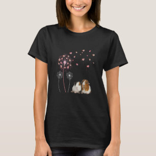Camiseta Dandelia Guinea Cerdo Cute Guinea Floral de cerdo