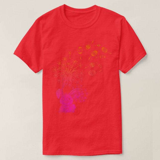 Camiseta Dandelion Easter Holiday Easter Eggys Rabbit Happy (Diseño del anverso)