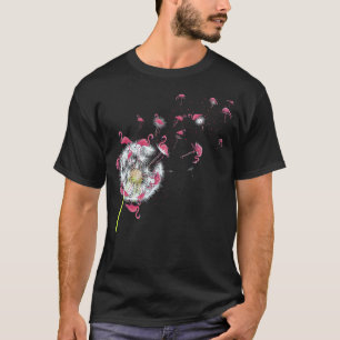 Camiseta Dandelion Floral Tropical Exótico Animal Pink