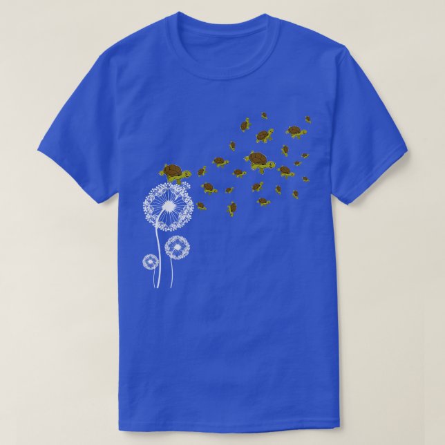 Camiseta Dandelion Flower Animal Mascota Turtle (Diseño del anverso)