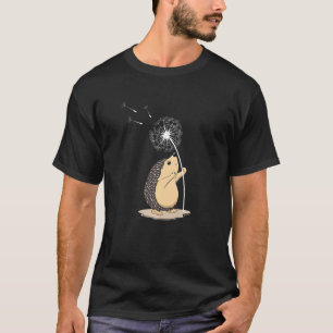 Camiseta Dandelion Flower Print Lucky Charm Hedgehog