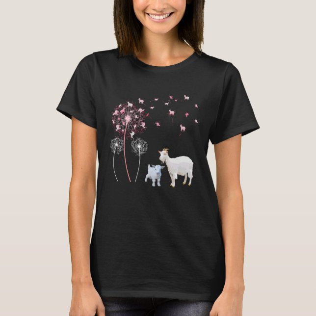 Camiseta Dandelion Goat Cute Goat Farmer Floral Dandelion S (Anverso)