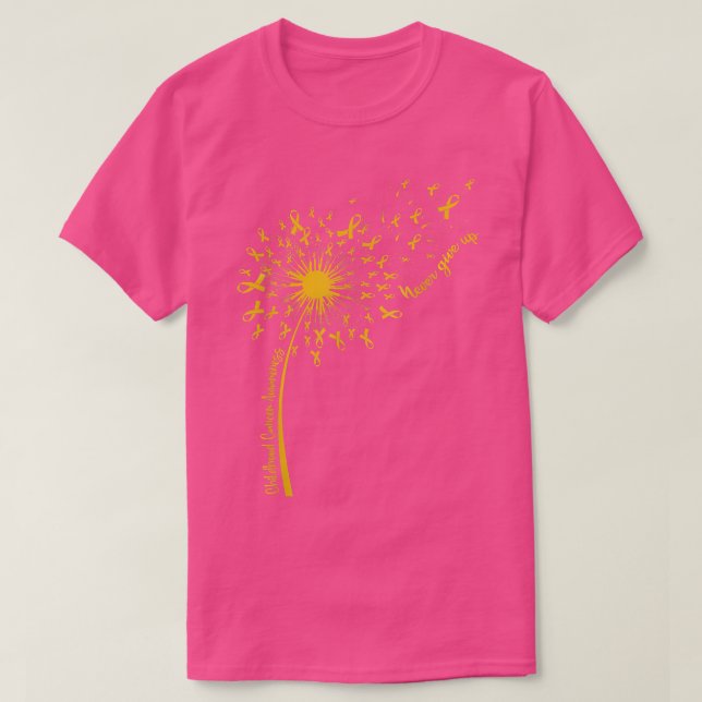 Camiseta Dandelion Gold Ribbon Child Cancer Awareness S (Diseño del anverso)