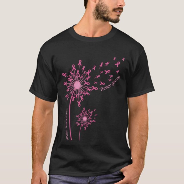 Camiseta Dandelion La Conciencia Sobre El Cáncer De Mama Nu (Anverso)