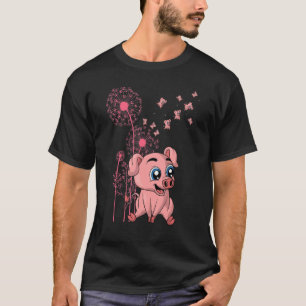 Camiseta Dandelion Piglet Farm Animal Farmer Cute Pig 1