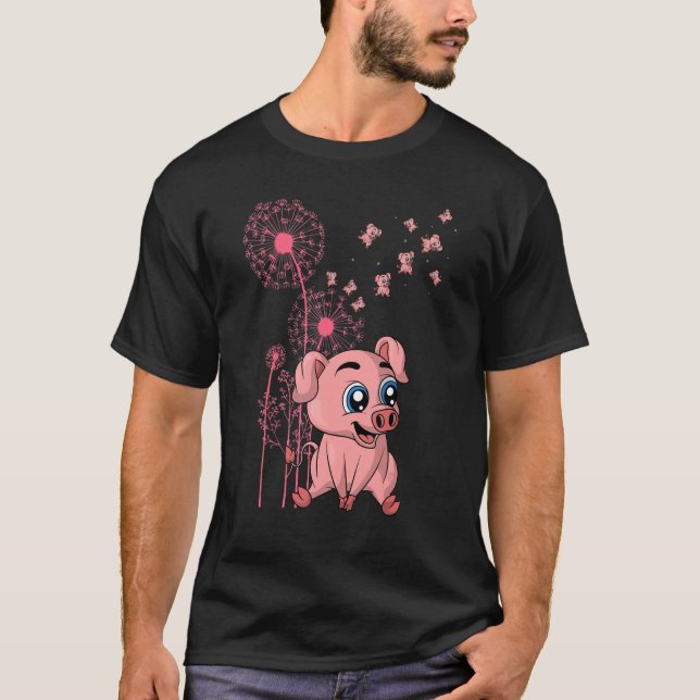 Camiseta Dandelion Piglet Farm Animal Farmer Cute Pig 1 (Anverso)