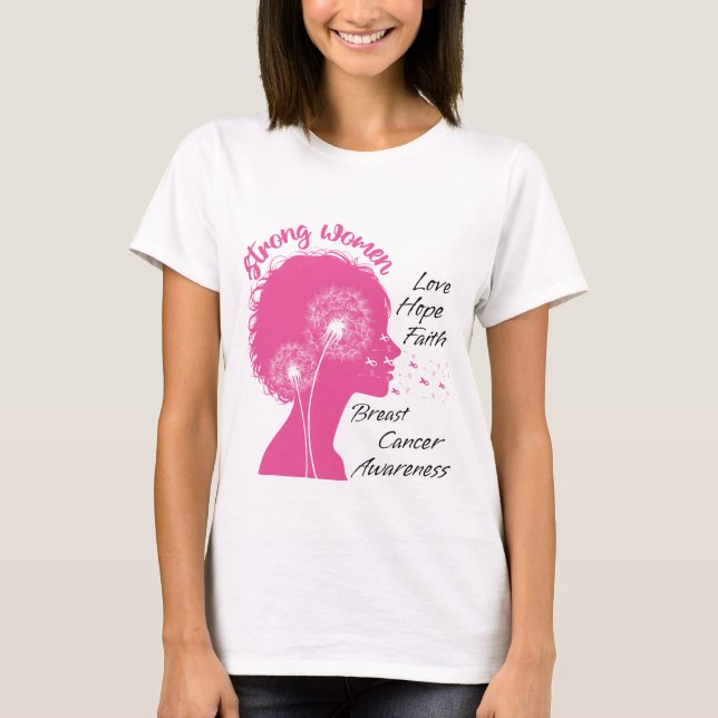 Camiseta Dandelion Sensibilización sobre el cáncer de mama  (Anverso)
