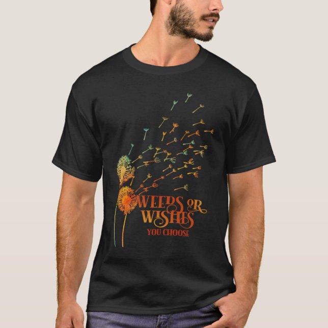 Camiseta Dandelion tea for Dreamers & Wishers inspirational (Anverso)