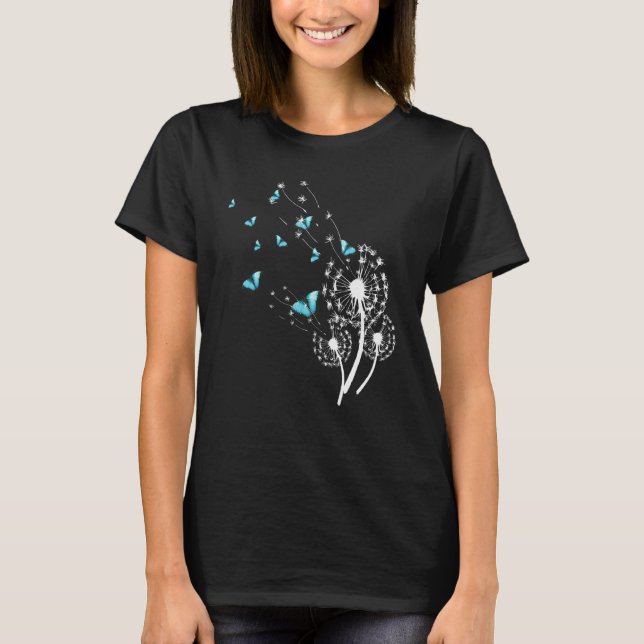 Camiseta Dandelion Y Mariposa Para Mujeres Dandelion (Anverso)