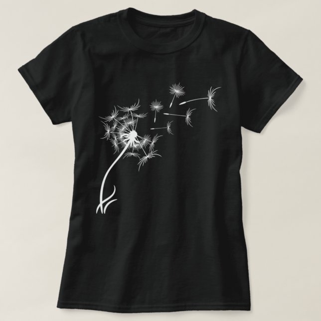 Camiseta Dandelions Delicate Heart Lov para las mujeres con (Diseño del anverso)