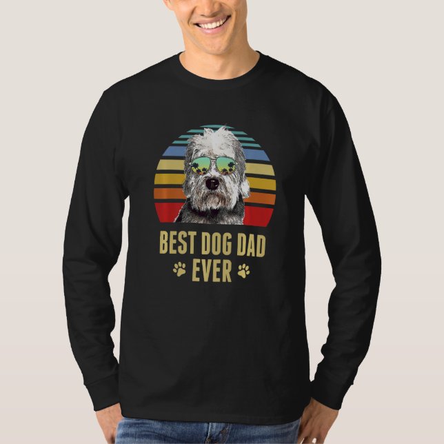 Camiseta Dandie Dinmont Terrier Mejor Perro Papá Nunca Sol  (Anverso)