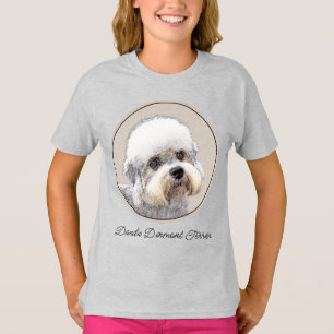 Camiseta Dandie Dinmont Terrier Pintura Original Perro Art