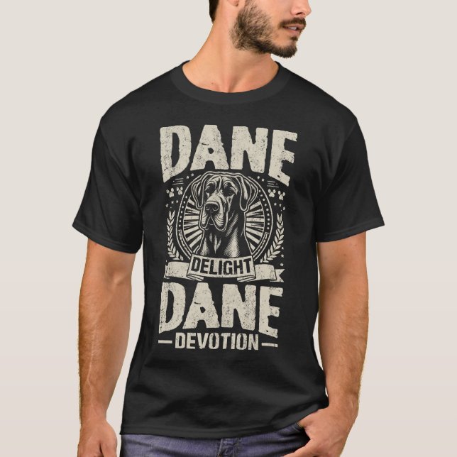 Camiseta Dane Delight, perro devoto de danés (Anverso)