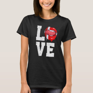 Camiseta Danés fanático del fútbol ama al danés