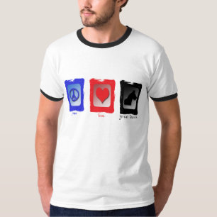 Camiseta Daneses del amor de la paz grandes