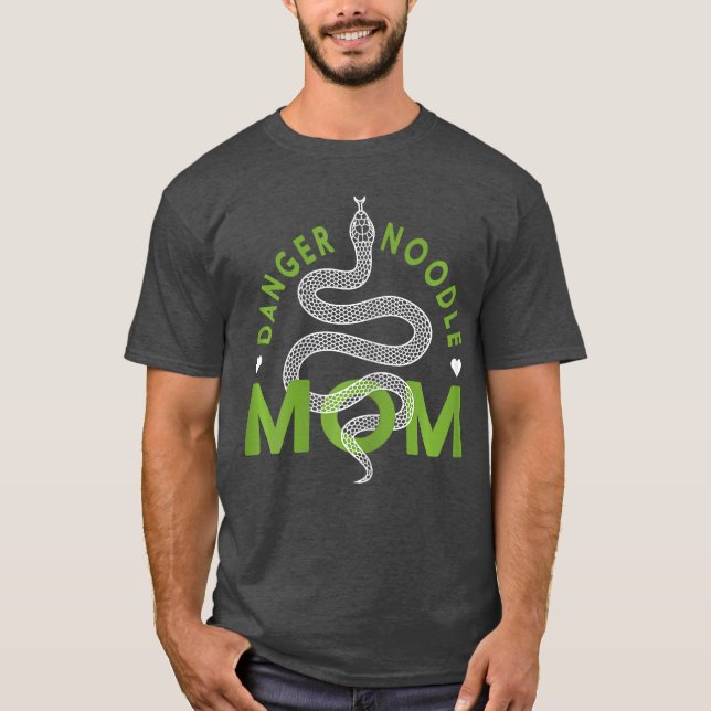 Camiseta Danger Noodle Mom Herpetology Reptile Mother Snake (Anverso)