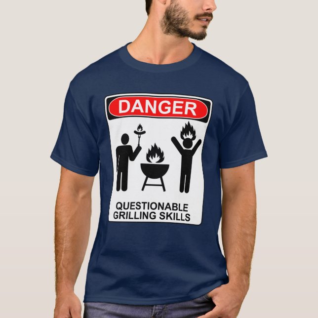 Camiseta Danger Questionable Grilling Skills (Anverso)