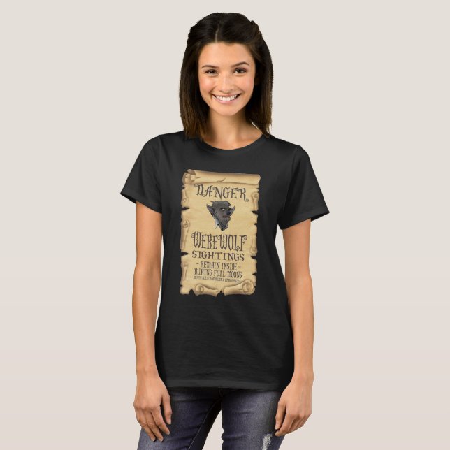 Camiseta Danger Werewolf Sightings (Anverso completo)