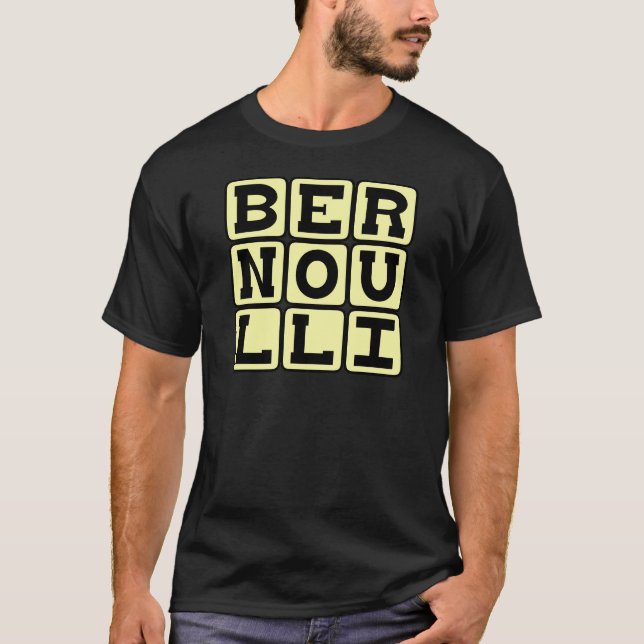 Camiseta Daniel Bernoulli, del Principio de Bernoulli (Anverso)