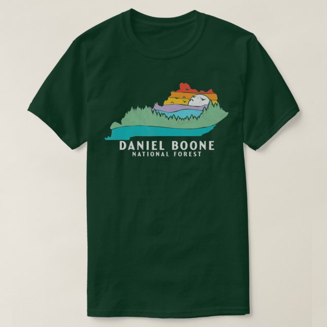 Camiseta Daniel Boone Forest Kentucky Naturaleza del Estado (Diseño del anverso)