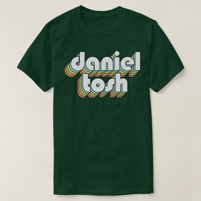 Camiseta Daniel Tosh Retro Tipografía Arcoiris Estilo desva (Diseño del anverso)